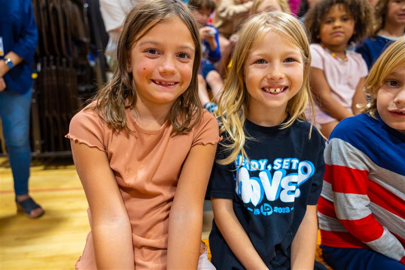 Students at a pep rally